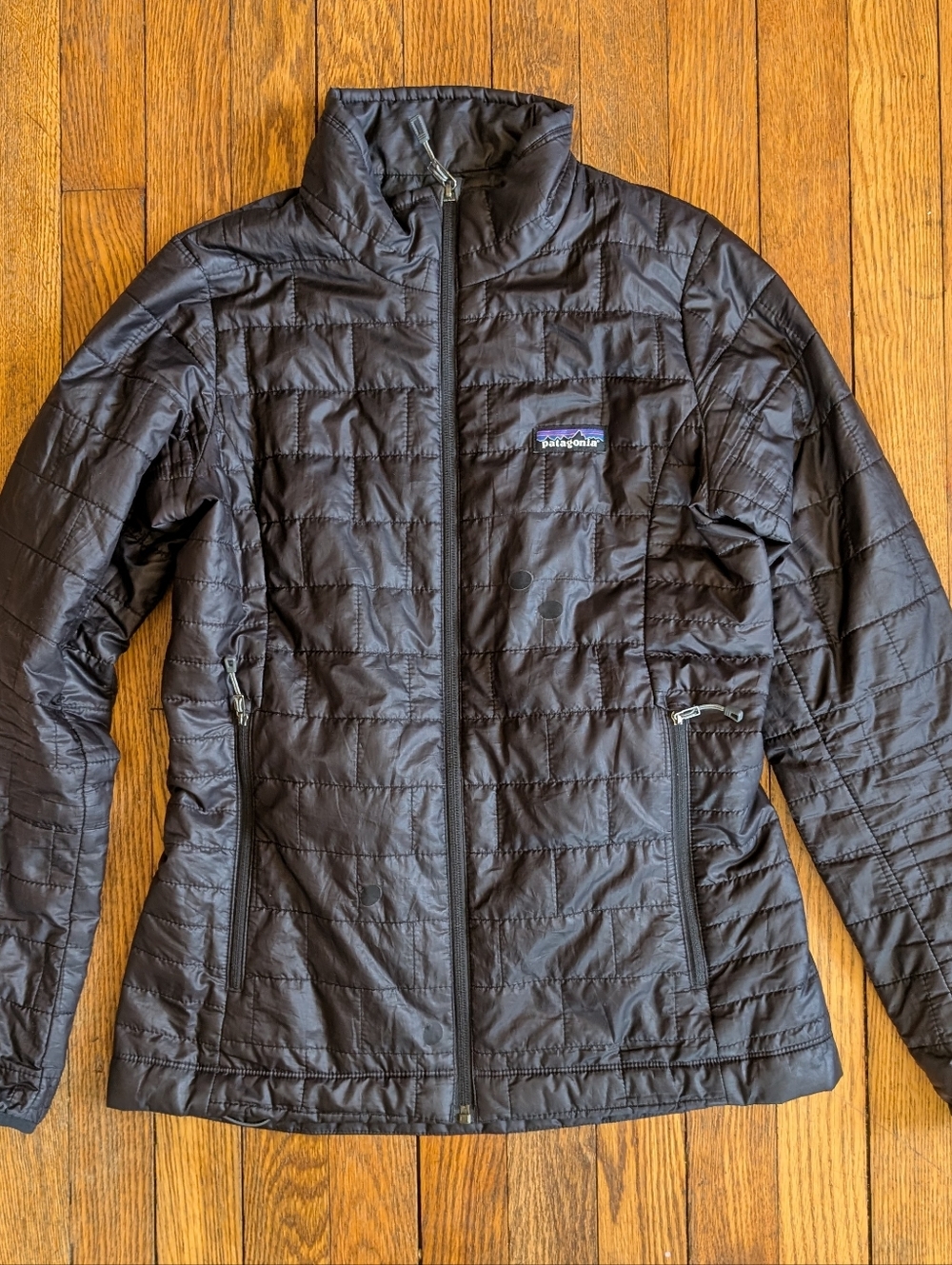 Patagonia Black Women's Nanopuff Zip-Up Puffer Jacket